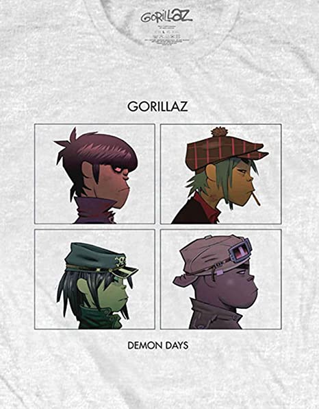Gorillaz 'Demon Days' - White - XL [T-Shirts]