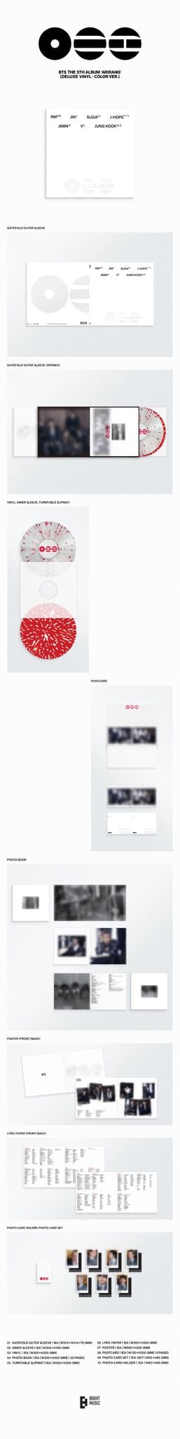 BTS 5th Album 'ARIRANG' (Colour Ver.) - BTS [Colour Vinyl] - Vinyl8