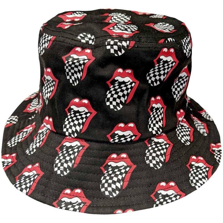 The Rolling Stones Unisex Bucket Hat: Checker Tongue Pattern L/XL [Hat]