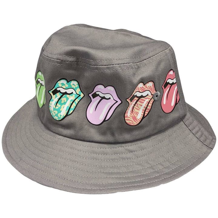 The Rolling Stones Bucket hat MultiTongue Pattern Grey X/XL [Hat]