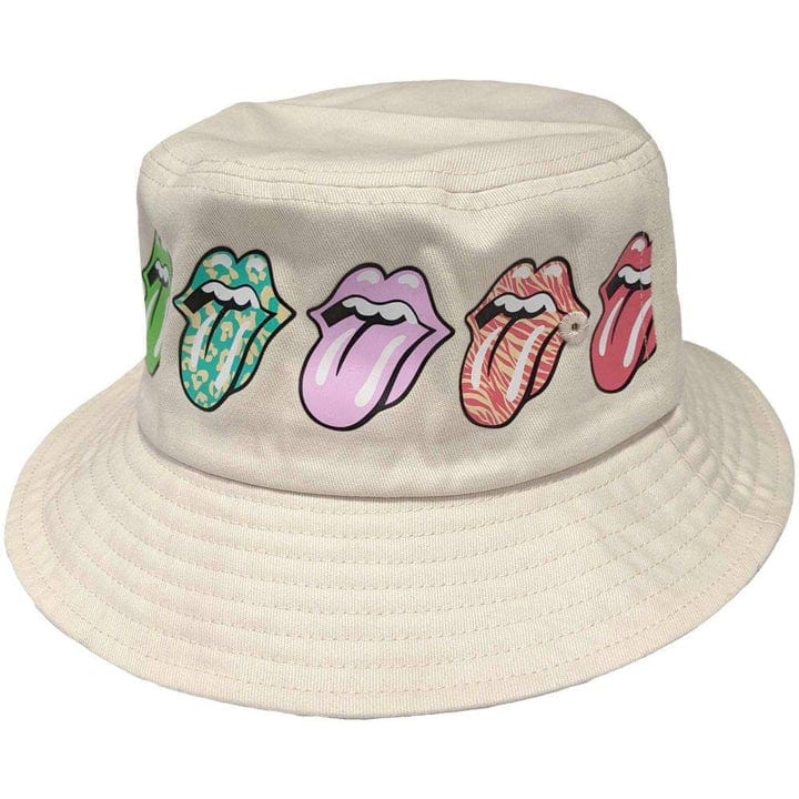 The Rolling Stones Unisex Bucket Hat: Multi-Tongue Pattern S/M [Hat]