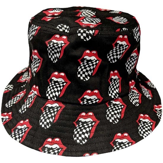 The Rolling Stones Unisex Bucket Hat: Checker Tongue Pattern S/M [Hat]