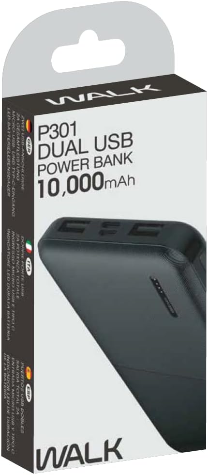 Walk Power Bank 10,000mAh Dual USB Portable Charger [Accessories]
