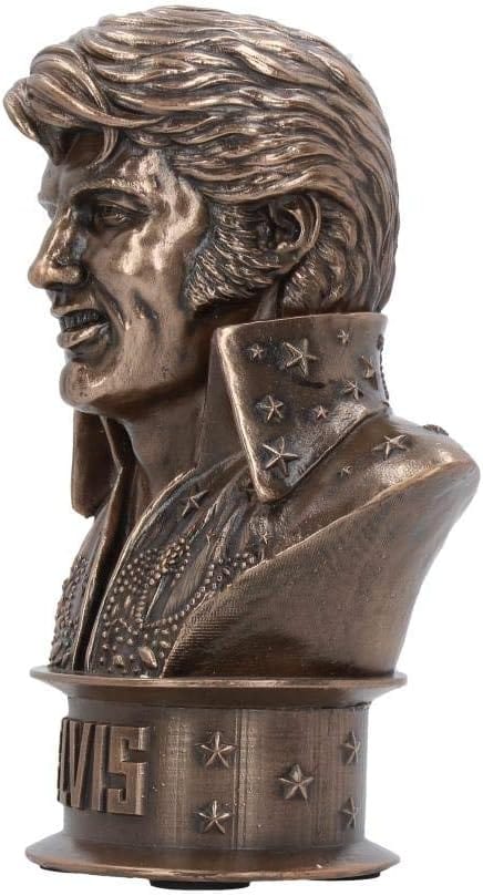 Elvis Bust Small 18cm Figurine, Resin, Bronze [Statue]