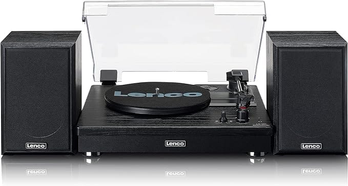 Lenco LS-101 Turntable and Hi-Fi Speakers - Black [Tech & Turntables]