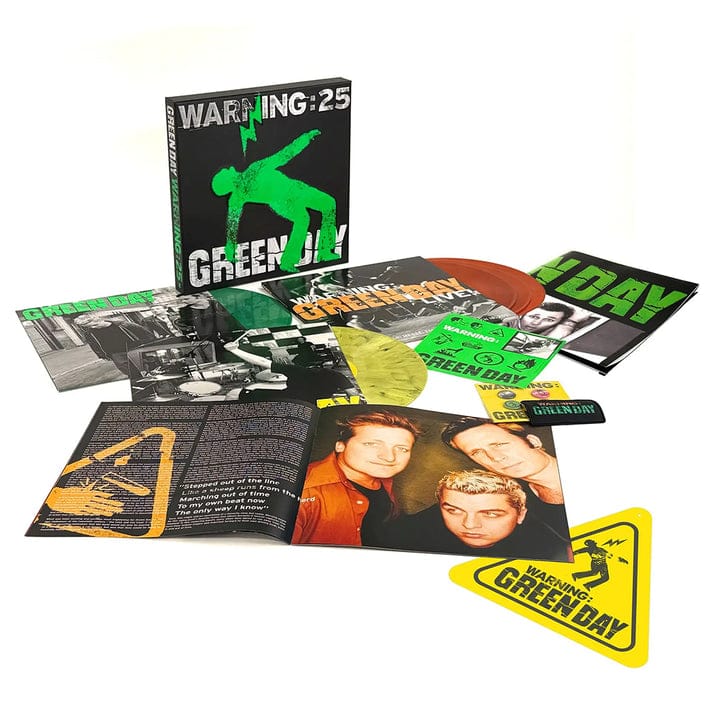 Warning (25th Anniversary RSD Indies Super Deluxe Green Galaxy, Yellow Marble and Orange Galaxy Edition) - Green Day [Colour Vinyl]