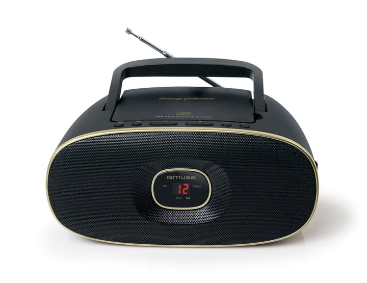 Muse Portable Radio CD Player - Black [Tech & Turntables]