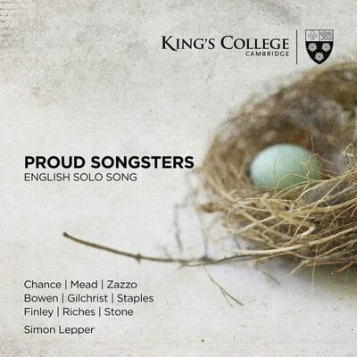 Proud Songsters: English Solo Song:   - William Denis Browne [CD]