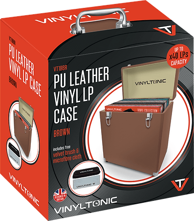 LEATHER VINYL LP CASE (BROWN) [Accessories]