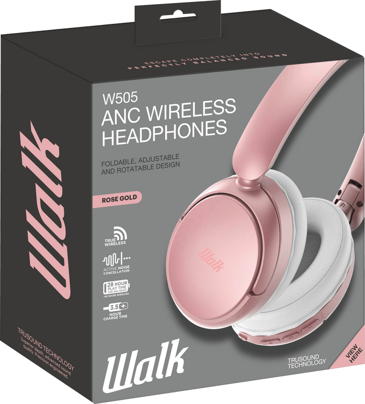 Walk W505 ANC Wireless Headphones (Rose Gold) [Accessories]