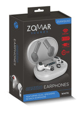 Zomar Sounds Quad Earphones (White) [Accessories]