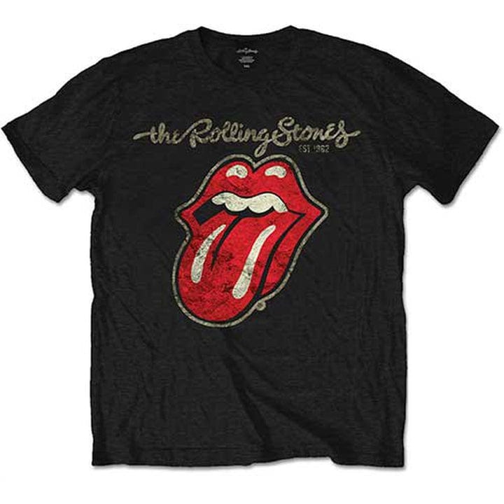 Rolling Stones Tongue - Black - Large [T-Shirts]