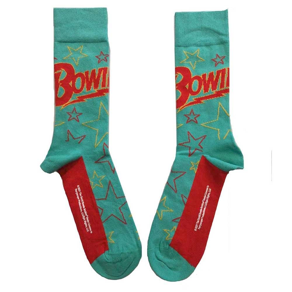 David Bowie Stars Outline Green [Socks]