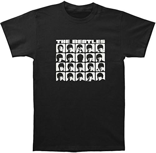 The Beatles: Hard Days Night Faces Mono - Large [T-Shirts]