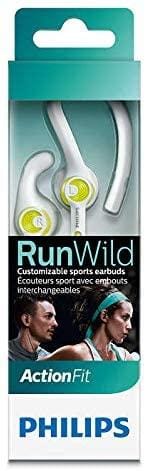 PHILIPS ACTIONFIT SHQ1400LF EAR-HOOK EARBUDS - LIME / WHITE [ACCESSORIES]