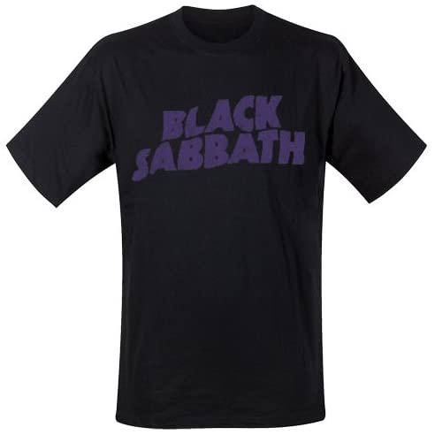 Black Sabbath Wavy Logo - Black - Medium [T-Shirts]