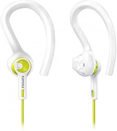 PHILIPS ACTIONFIT SHQ1400LF EAR-HOOK EARBUDS - LIME / WHITE [ACCESSORIES]