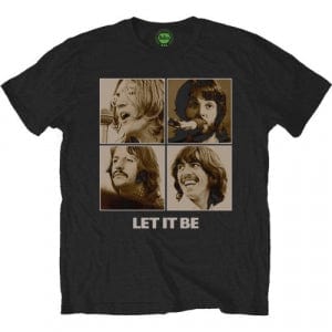 THE BEATLES - LET IT BE SEPIA UNISEX - BLACK - SMALL [T-Shirts]
