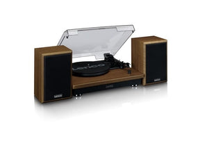 LENCO LS-100 - TURNTABLE WITH SPEAKERS (WOOD) [TECH & TURNTABLES]