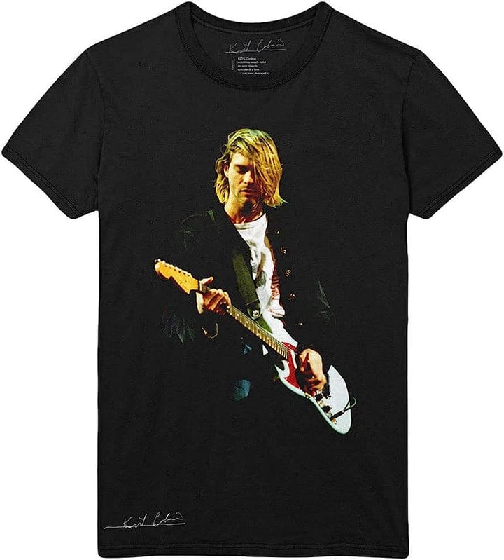 Kurt Cobain Guitar Photo Colour - Black - Small [T-Shirts]