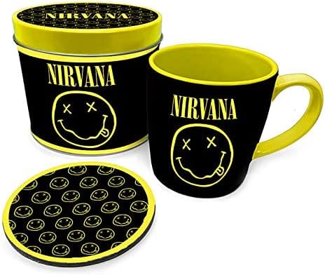 Nirvana Mug and Coaster Gift Tin Set Smiley [Mugs]