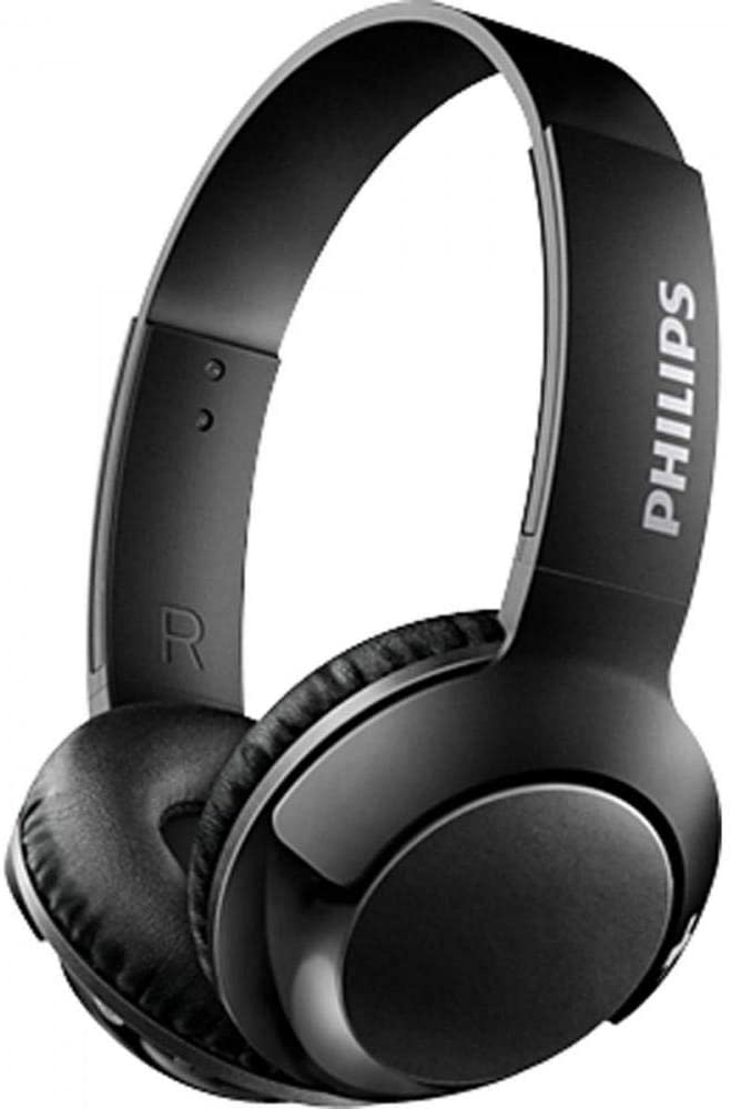 Philips on-ear headphones SHB3075 on-ear Bluetooth headphones (Bluetooth, powerful basses, built-in microphone, adjustable headband, 12-hour battery) Black