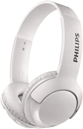PHILIPS BASS + FOLDING HEADPHONES BLUETOOTH WITH MICROPHONE - WHITE [ACCESSORIES]
