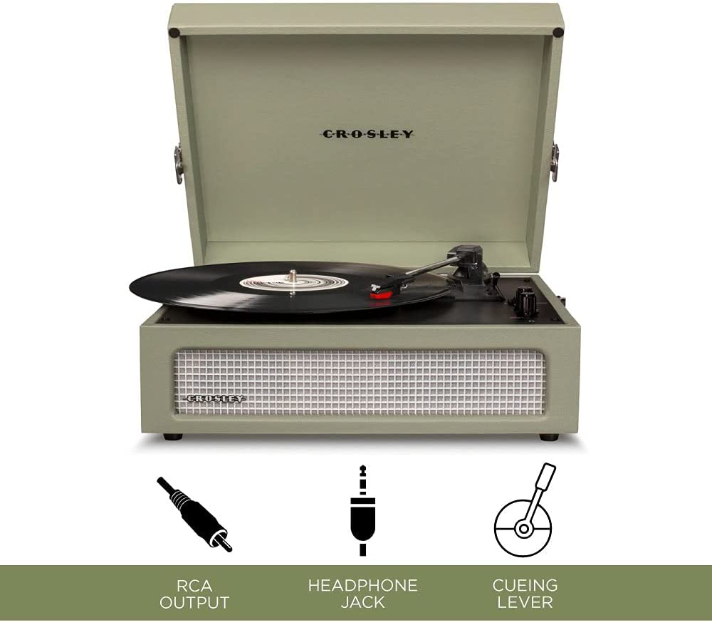 Crosley Voyager Plus - Bluetooth Turntable (Sage) [Tech & Turntables]