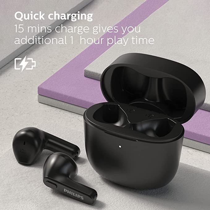 PHILIPS WIRELESS EARBUDS, BLACK [ACCESSORIES]