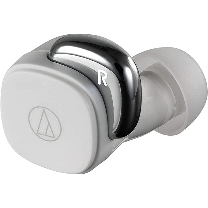 Audio-Technica ATH-SQ1TW Truly Wireless Earbuds, White [Accessories]