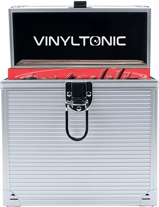 Vinyl Tonic 7" Or 12" Vinyl LP Storage Case, Silver [Accessories]