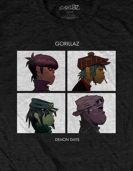 "Demon Days" Gorillaz - Black - Medium [T-Shirts]