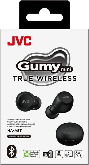 JVC HA-A5T GUMY MINI TRUE WIRELESS EARBUDS WITH MIC - BLACK [ACCESSORIES]