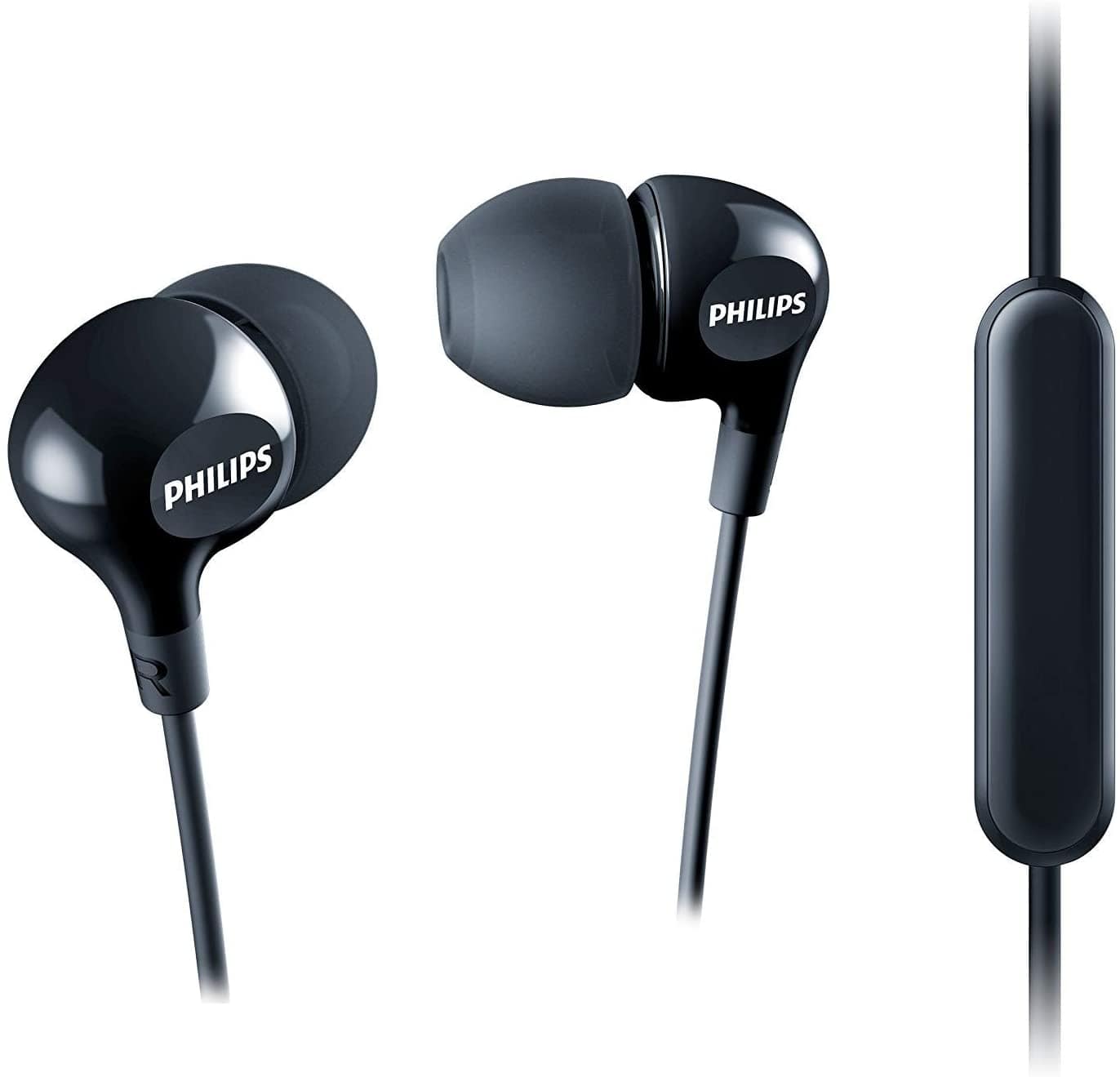 Philips SHE3555BK/00 In-Ear Bass Headphones with Integrated Microphone [Accessories]