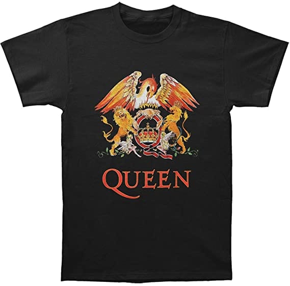 QUEEN CLASSIC CREST - BLACK - LARGE [T-SHIRTS]