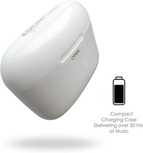BOOMPODS BASSLINE GO ENC TRUE WIRELESS - ELECTRONIC NOISE CANCELATION MIC WITH BLUETOOTH EARPHONES (WHITE) [ACCESSORIES]
