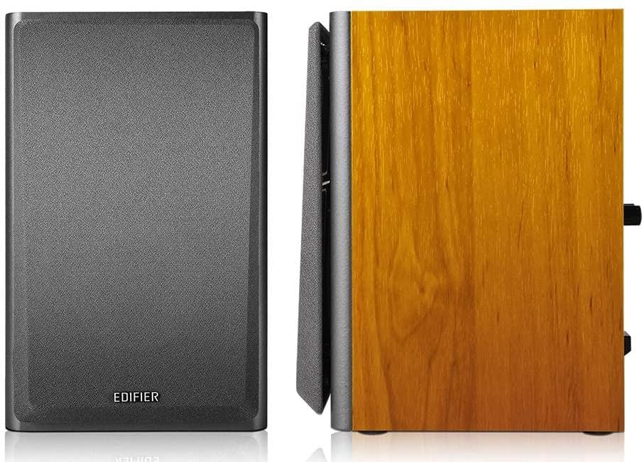 EDIFIER R1000T4 ACTIVE 2.0 POWERED BOOKSHELF SPEAKER SYSTEM - 24W TOTAL POWER OUTPUT - 4" BASS DRIVER - BROWN [TECH & TURNTABLES]