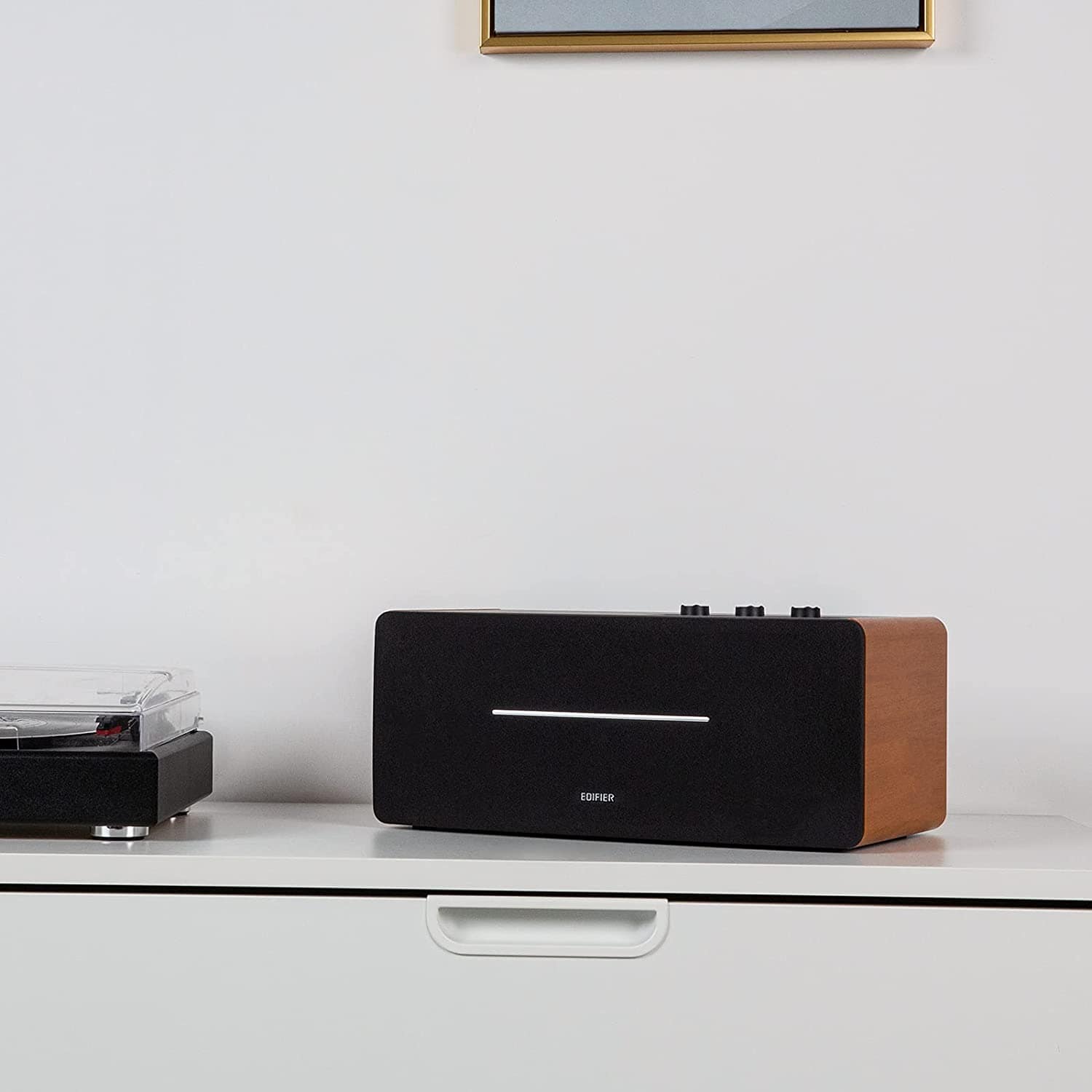 Edifier D12 Bookshelf Speaker - Integrated Desktop Stereo Bluetooth Speaker -Wooden Enclosure [Tech & Turntables]