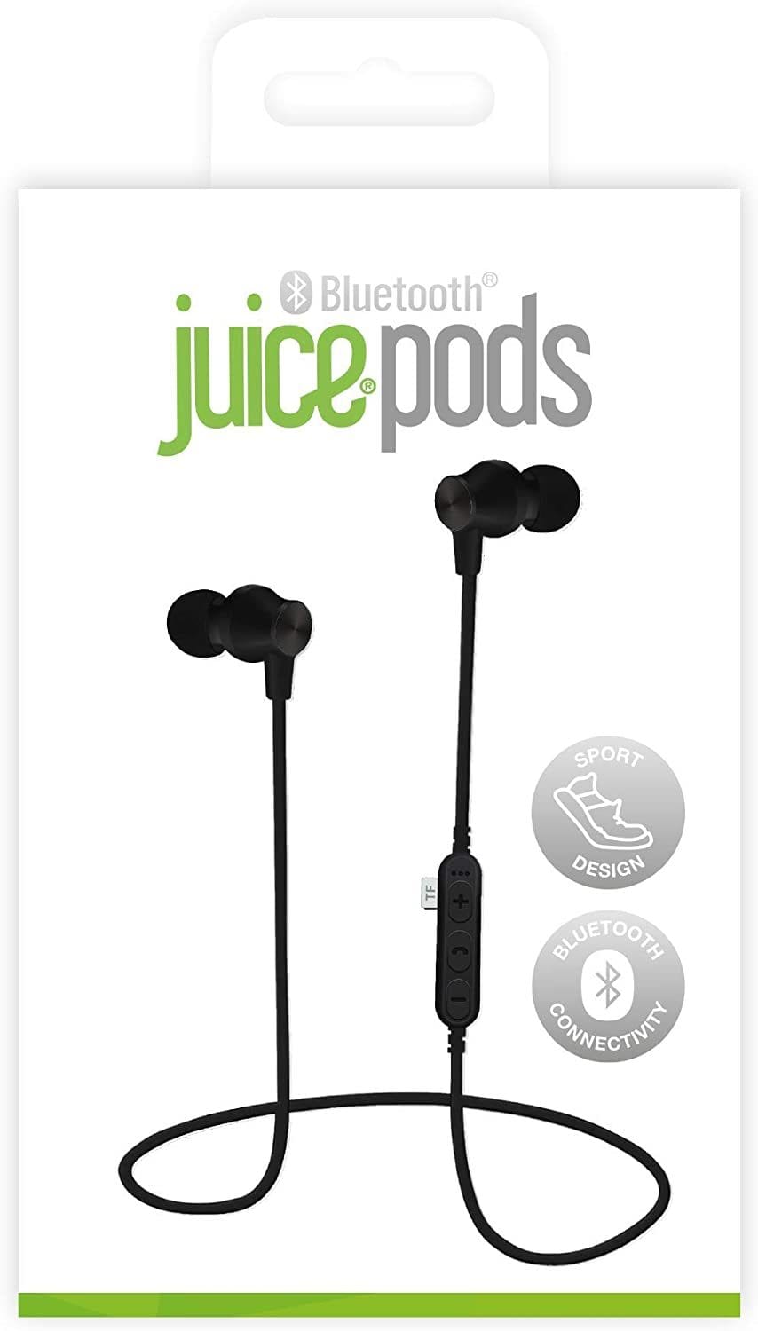 JUICE PODS WIRELESS SPORTS EARPHONES - BLACK [ACCESSORIES]