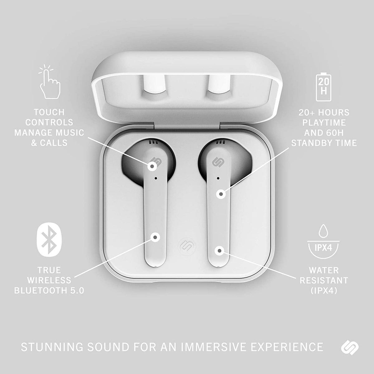 URBANISTA STOCKHOLM PLUS TRUE WIRELESS EARBUDS - FLUFFY CLOUD [ACCESSORIES]