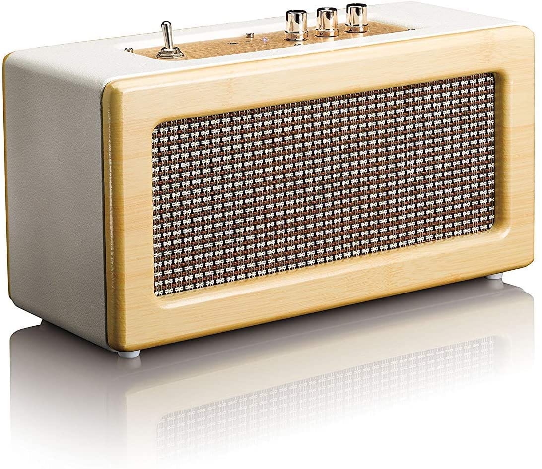 LENCO BT-300 OAK | PORTABLE BLUETOOTH 20 WATT RMS SPEAKER WITH UP TO 8 HOURS PLAYTIME [TECH & TURNTABLES]