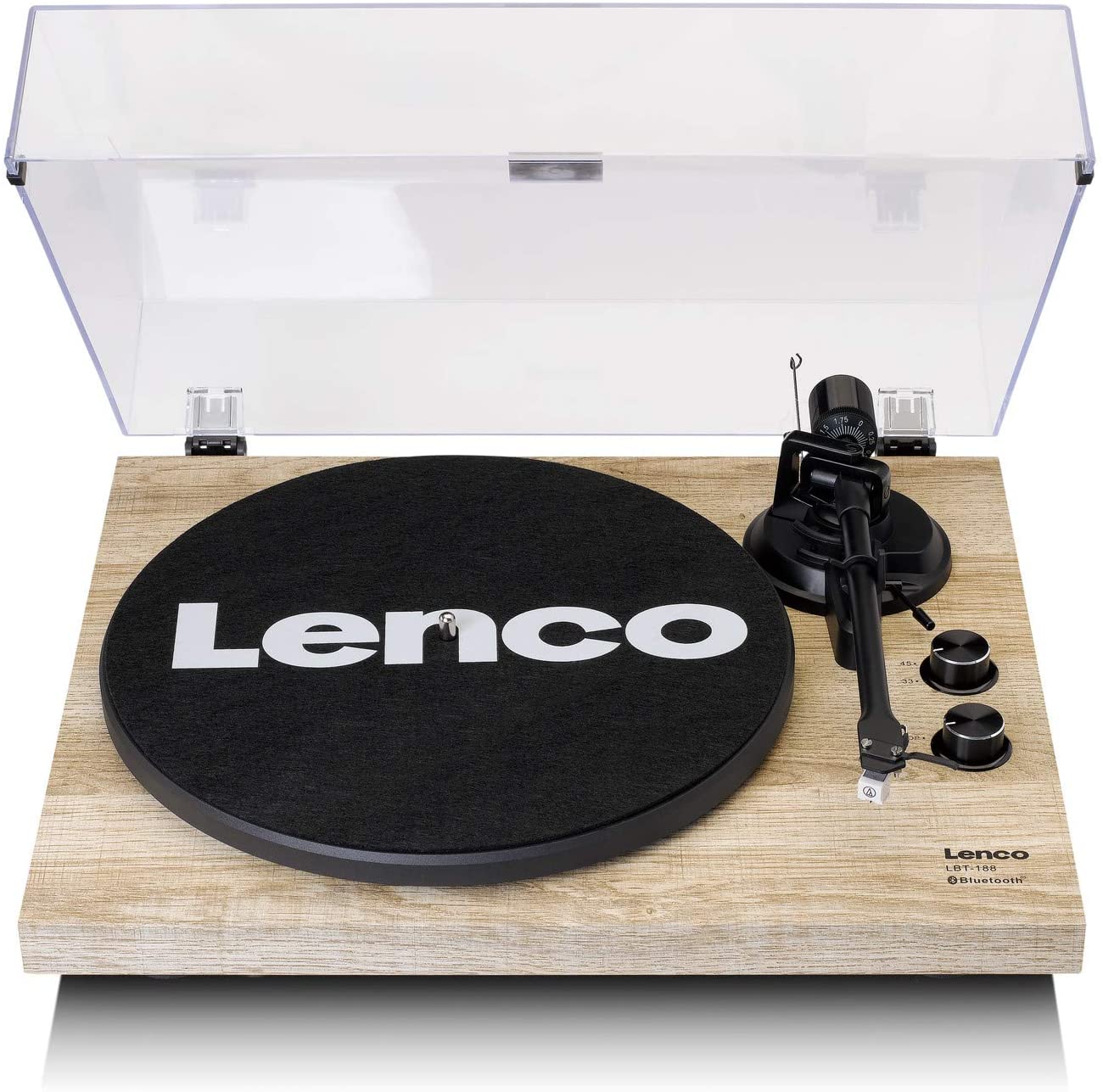 Lenco LBT-188 - Bluetooth Turntable (Pine) [Tech & Turntables]