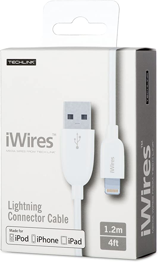 iWires 528781 USB 2.0 Plug to Lightning Plug Cable - White [Accessories]