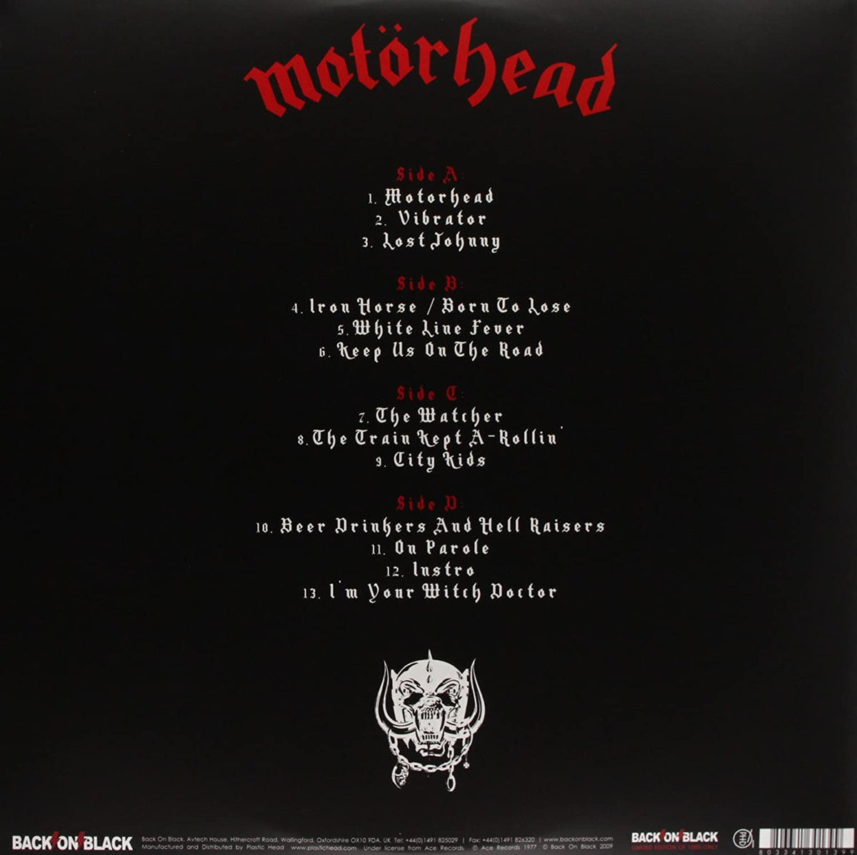MOTORHEAD - MOTORHEAD [Double LP]