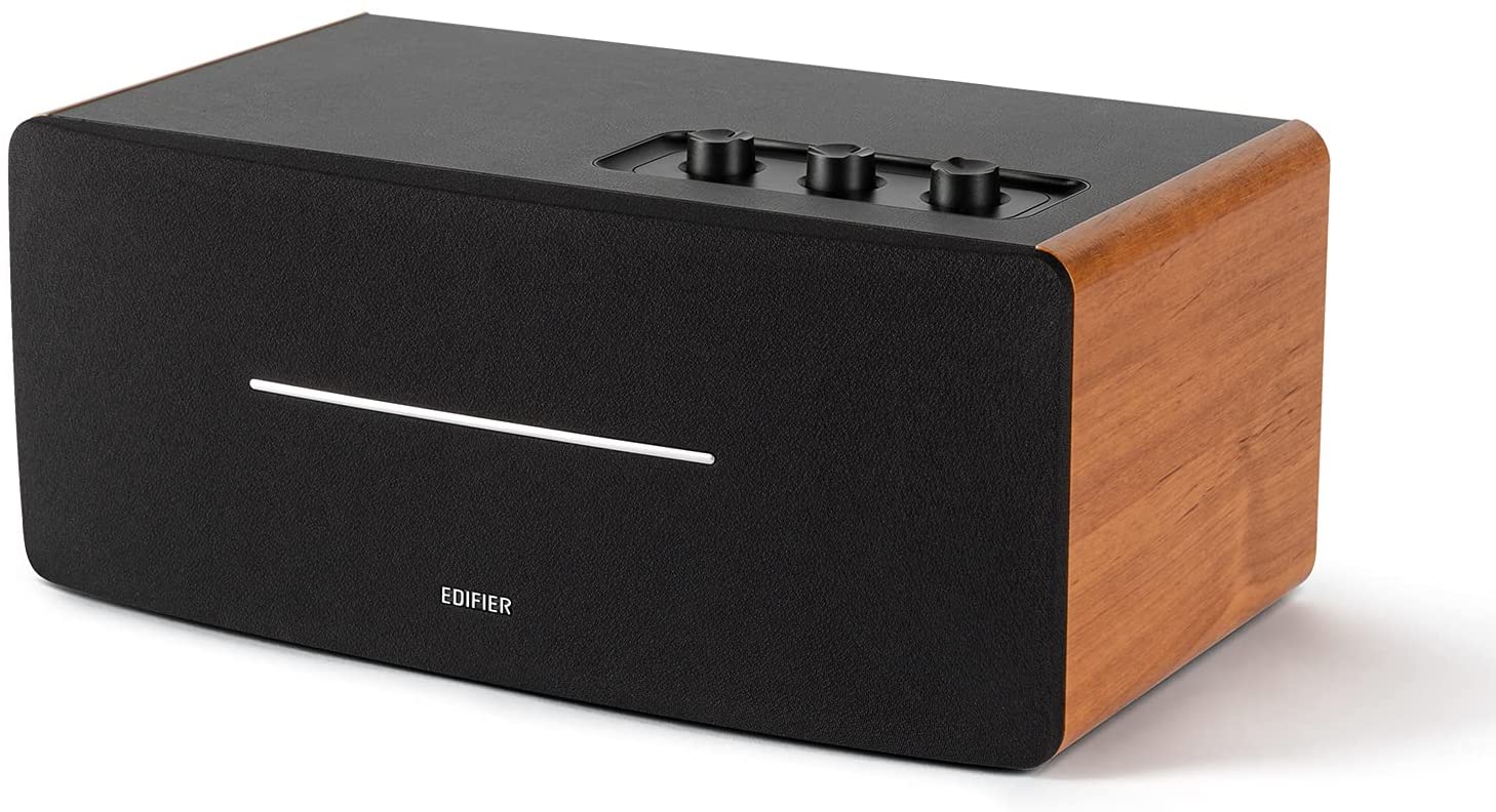 Edifier D12 Bookshelf Speaker - Integrated Desktop Stereo Bluetooth Speaker -Wooden Enclosure [Tech & Turntables]