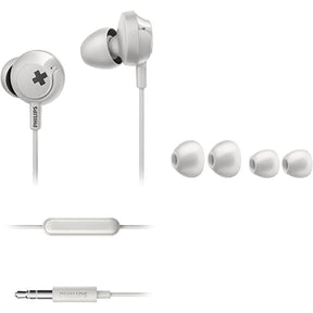PHILIPS AUDIO SHE4305WT/00 BASS+ WIRED EARPHONES WITH MICROPHONE [ACCESSORIES]