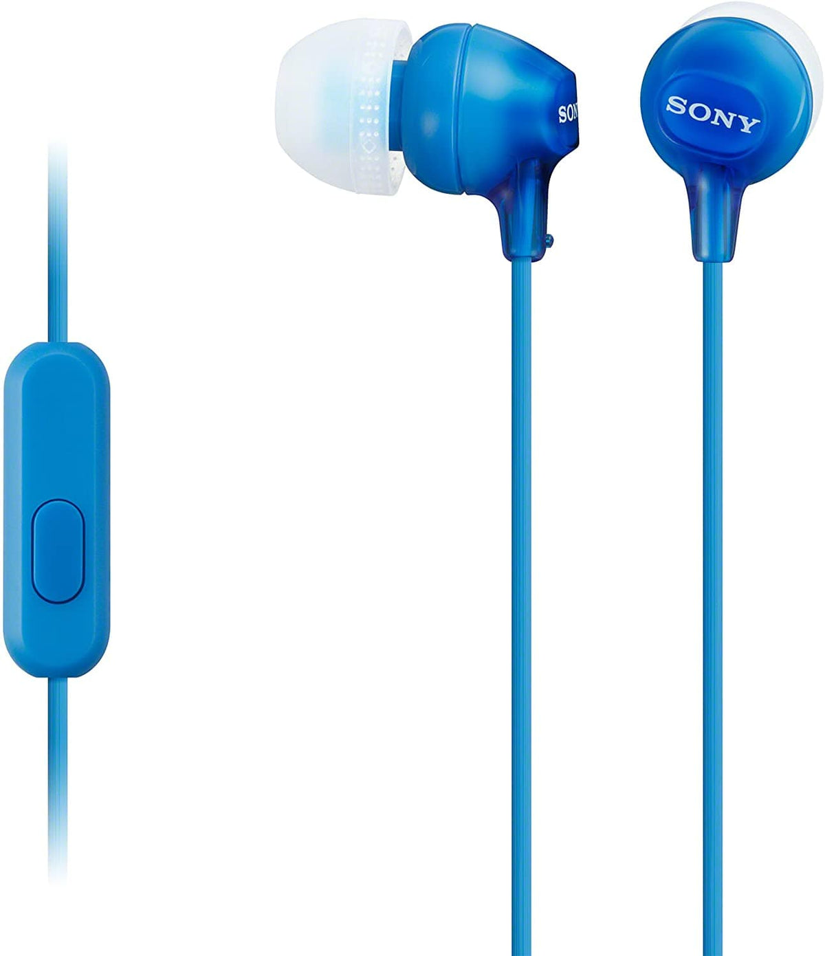 Sony MDR-EX15AP Earphones with Smartphone Mic and Control - Blue [Accessories]