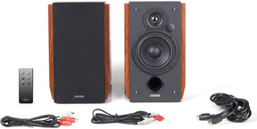 EDIFIER R1700BT BLUETOOTH BOOKSHELF SPEAKERS - ACTIVE NEAR-FIELD STUDIO MONITORS - POWERED SPEAKERS 2.0 SETUP WOODEN ENCLOSURE - 66W RMS [TECH & TURNTABLES]