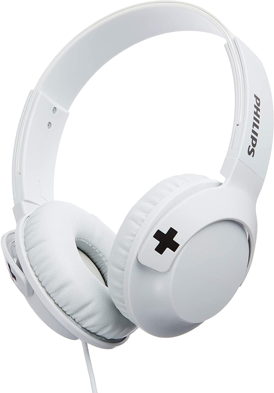 PHILIPS SHL3075WT BASS+ ON-EAR HEADPHONES WITH MIC - WHITE [ACCESSORIES]