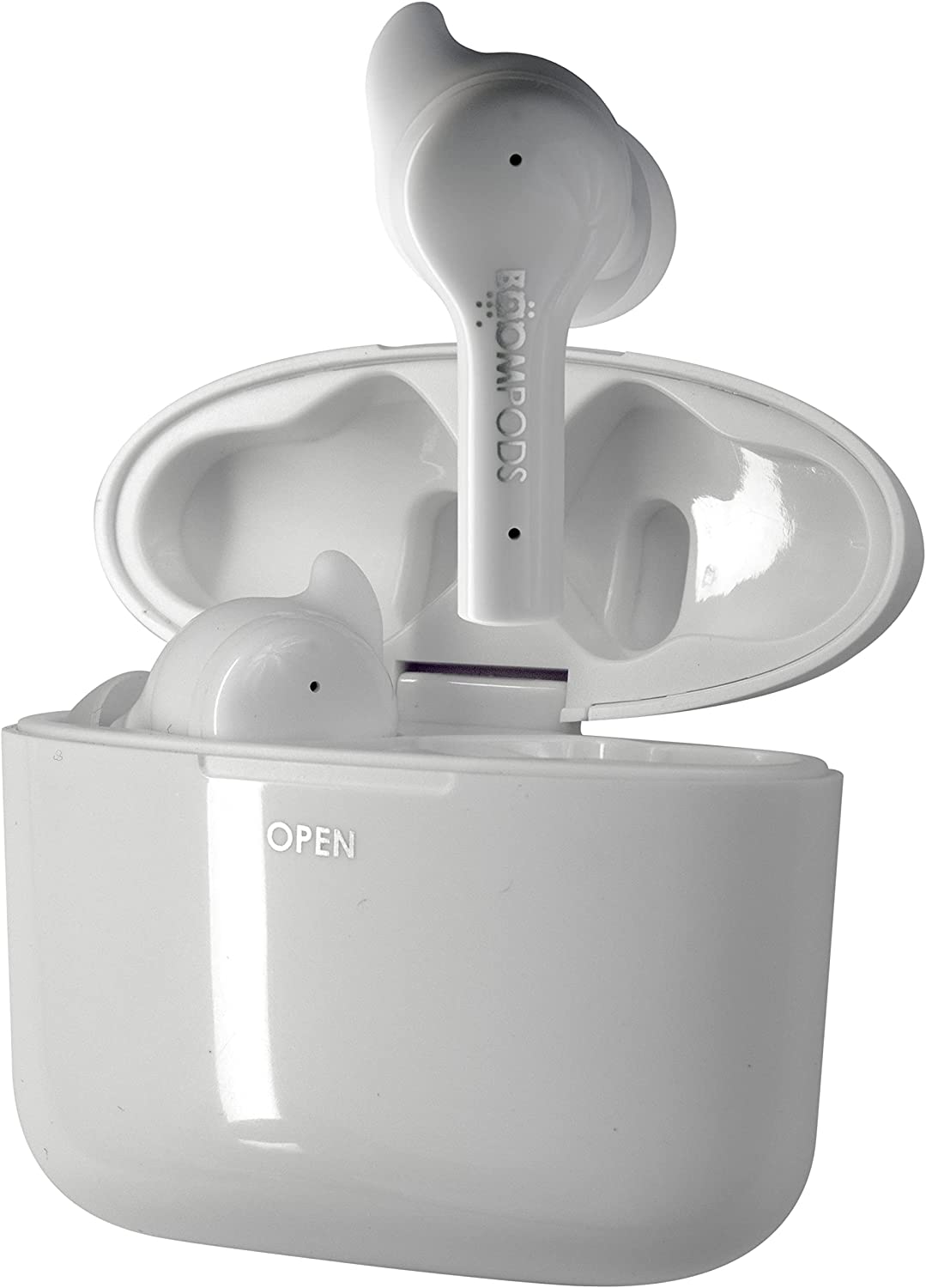 BOOMPODS BASSLINE GO ENC TRUE WIRELESS - ELECTRONIC NOISE CANCELATION MIC WITH BLUETOOTH EARPHONES (WHITE) [ACCESSORIES]